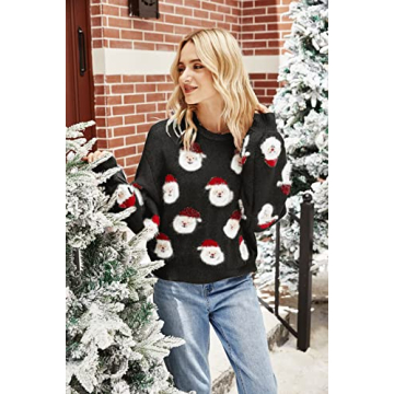 LUBOT Funny Christmas Sweater for Women - Cozy Holiday Style