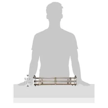 Circleware Cooperstown Craftsman Rectangle Serving Tray with Handles Home and Kitchen Multi-Purpose Serveware for Coffee Table, Dinner, Breakfast, Food, Farmhouse Decor, 19" x 8.5" x 4.5", Wood