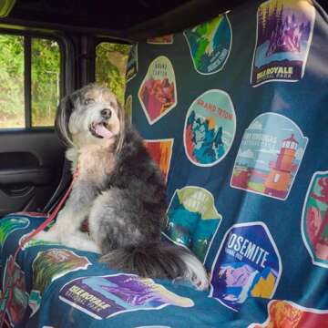 Sprints Party Size Towel, Rear Bench Protective Dog Car Seat Cover - Performance Microfiber…(National Parks)