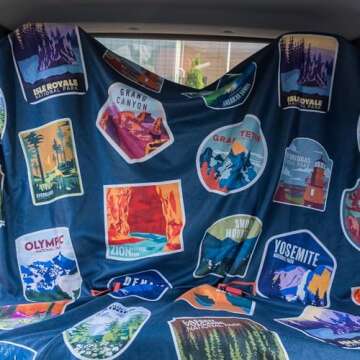 Sprints Party Size Towel, Rear Bench Protective Dog Car Seat Cover - Performance Microfiber…(National Parks)