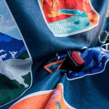 Sprints Party Size Towel, Rear Bench Protective Dog Car Seat Cover - Performance Microfiber…(National Parks)