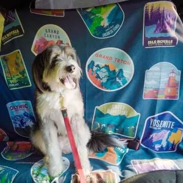 Sprints Party Size Towel, Rear Bench Protective Dog Car Seat Cover - Performance Microfiber…(National Parks)