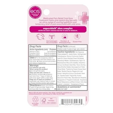 EOS Medicated Lip Balm for Chapped Lips and Cold Sores