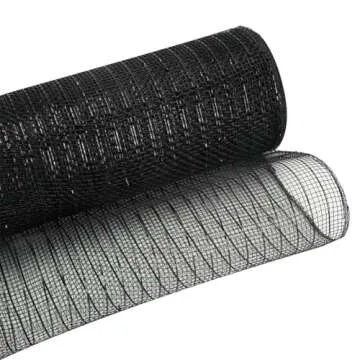 JStnana Black Deco Mesh Ribbon 10 Inch Crafting Essential