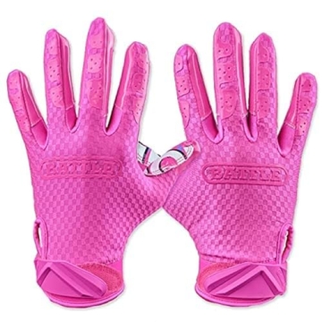 Battle Sports Money Man 2.0 Ultra Grip Football Gloves Neon Pink