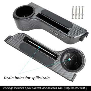 Roykaw Golf Cart Armrest with Cup Holder/Rear Seat Arm Rests Fit for EZGO/Club Car/Yamaha & Most Golf Cart, Upgrade 3rd Gen - with Phone Holder, No Drilling Required, Fit 1.0"/1-1/4" Square Tube Frame