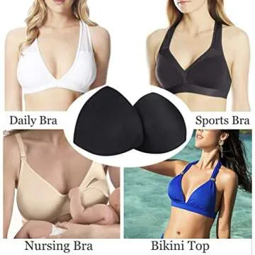 TAOHUA GARDEN Removable Bra Pads Inserts for A/B Cups