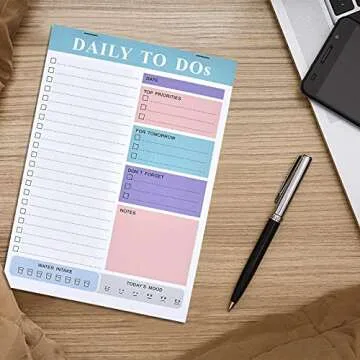 Abaokai Daily Planner To Do List Notepad Planning Notes, 7x10” Day Planner Note Pad for Work Planner, Academic Planner, Daily To Do List Planner