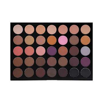 Morphe Pro 35 Color Eyeshadow Palette Matte 35N - Professional makeup powder palette with intense pigment