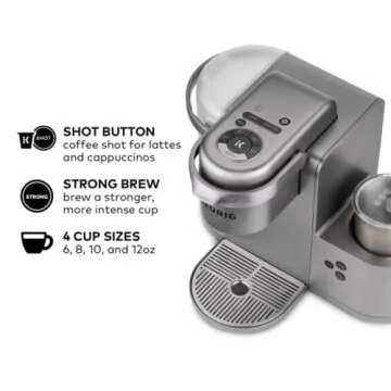 Keurig K-Cafe C Single Serve K-Cup Pod C Latte and Cappuccino Maker, 12, Nickel