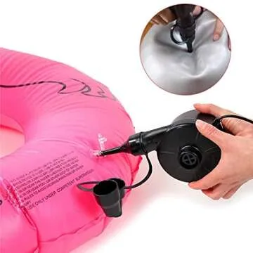 ONG NAMO Electric Air Pump for Inflatables, Quick Plug in Pump with 3 Nozzles for Air Mattress Inflatable Electric Pool Air Pump Float Pump AC Pump 130W