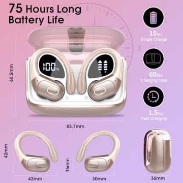 Aptkdoe Wireless Earbuds with ENC Noise Cancelling