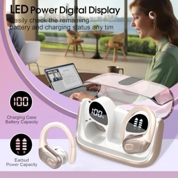 Aptkdoe Wireless Earbuds with ENC Noise Cancelling