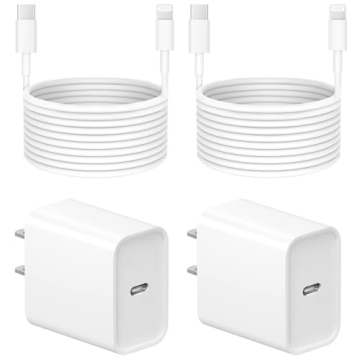 10 Ft iPhone Fast Charger, 2-Pack 20W Super Fast Charger with Long Fast Charging Cable for iPhone 14...