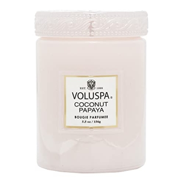 Voluspa Coconut Papaya Candle, 5.5 oz, 50 Hour Burn Time
