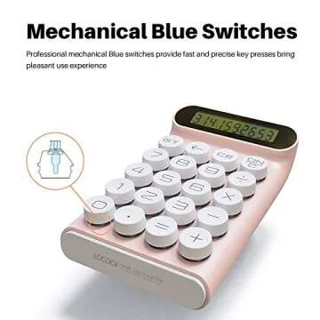 Stylish Mechanical Switch Calculator in Pink for All Ages