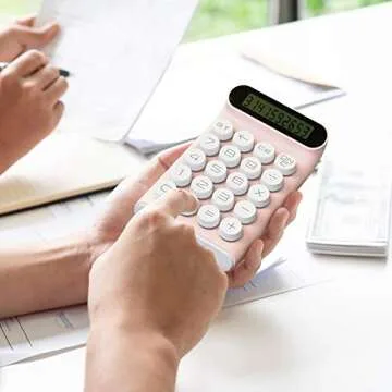 Stylish Mechanical Switch Calculator in Pink for All Ages