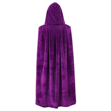 Kids Velvet Cape Cloak With Hood Unisex-Child Costume