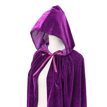 Kids Velvet Cape Cloak With Hood Unisex-Child Costume