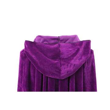 Kids Velvet Cape Cloak With Hood Unisex-Child Costume
