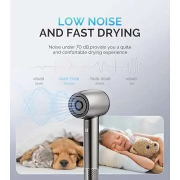 MelodySusie Hair Dryer - Fast Drying & Low Noise Design