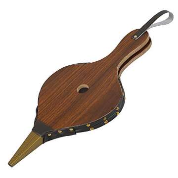 Z-Color 1PCS Brown Wood Fireplace Bellows 17" x 7.5" Outdoor Cooking Fan Air Blower