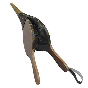 Z-Color 1PCS Brown Wood Fireplace Bellows 17" x 7.5" Outdoor Cooking Fan Air Blower