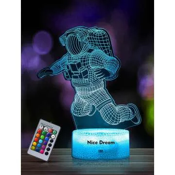 Astronaut 3D Night Light - Color Changing Lamp for Kids