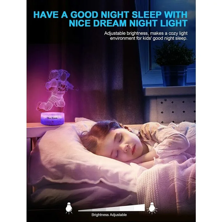 Astronaut 3D Night Light - Color Changing Lamp for Kids