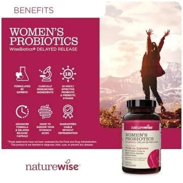 NatureWise Probiotics for Women - With Prebiotics and Cranberry - Vaginal, PH Balance, Digestive, Ur...