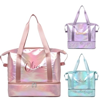 Personalized Large Duffel Bag for Weekend Travel with Embroidery