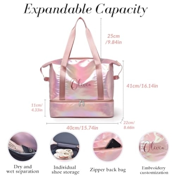 Personalized Duffle Bag with Embroidery for All Ages