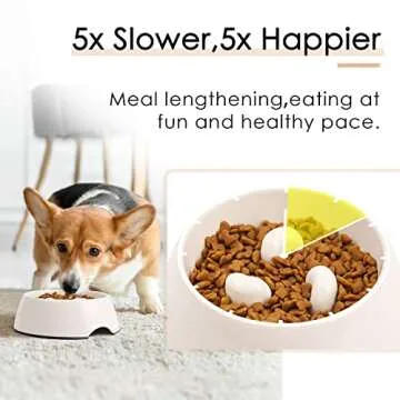 SUPERDESIGN Slow Feeder Dog Bowl for Healthy Eating