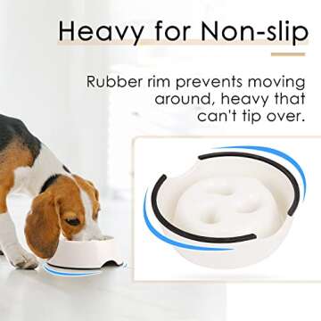 SUPERDESIGN Slow Feeder Dog Bowl for Healthy Eating