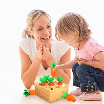 Montessori Wooden Carrot Sorting Toy for Toddlers