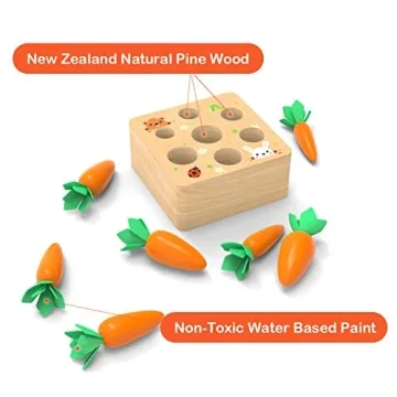 Montessori Wooden Carrot Sorting Toy for Toddlers