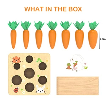 Montessori Wooden Carrot Sorting Toy for Toddlers