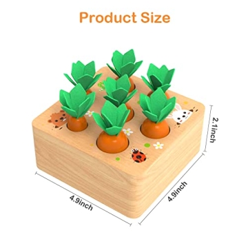 Montessori Wooden Carrot Sorting Toy for Toddlers