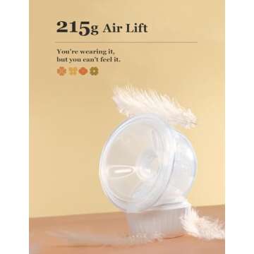 BIOBOO Hug Spa-Level Breast Pump Hands Free, Including Replacement Accessories, Hands Free Breast Pump, Double-Sealed Flower Flange - 24mm, 2 Pack