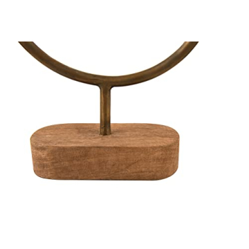 Main + Mesa Asymmetrical Wood and Metal Candle Holder