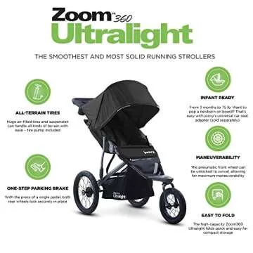 Joovy Zoom360 Ultralight Jogging Stroller for Active Families