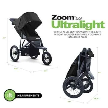 Joovy Zoom360 Ultralight Jogging Stroller for Active Families