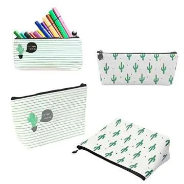 AUHOKY 12Pcs Canvas Pencil Case Set - Forest Styles