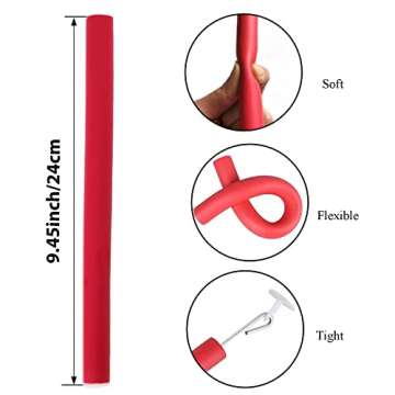 30 Pcs Soft Foam Hair Curlers - 1.8cm Diameter Heatless Twist Curling Rods for Perms and Hair Stylin...