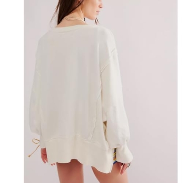 Amiblvowa Stylish Graphic Oversized Sweatshirt for Women