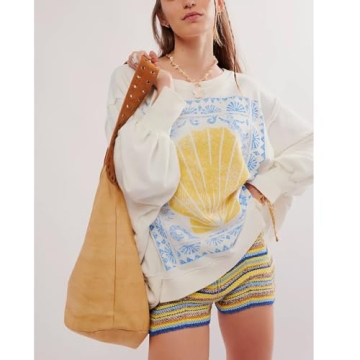 Amiblvowa Stylish Graphic Oversized Sweatshirt for Women