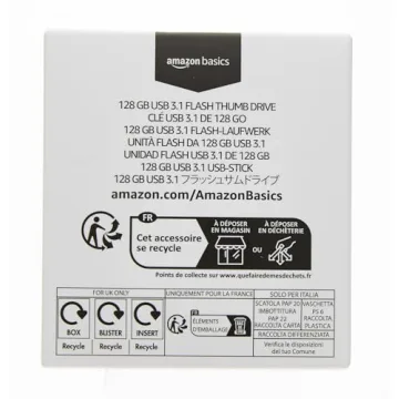 Amazon Basics 128GB USB 3.1 Flash Drive - Fast Storage
