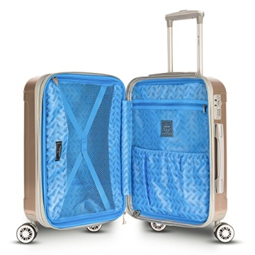 Gabbiano Genova 3-piece Hardside Spinner Set in Champagne