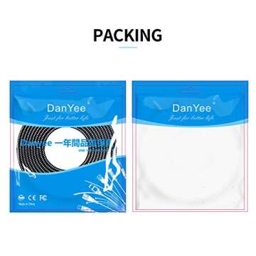 Danyee Cat 8 Ethernet Cable - High Speed Durable Connection