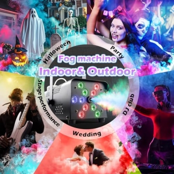Fog Machine with Lights for Halloween Party Effects